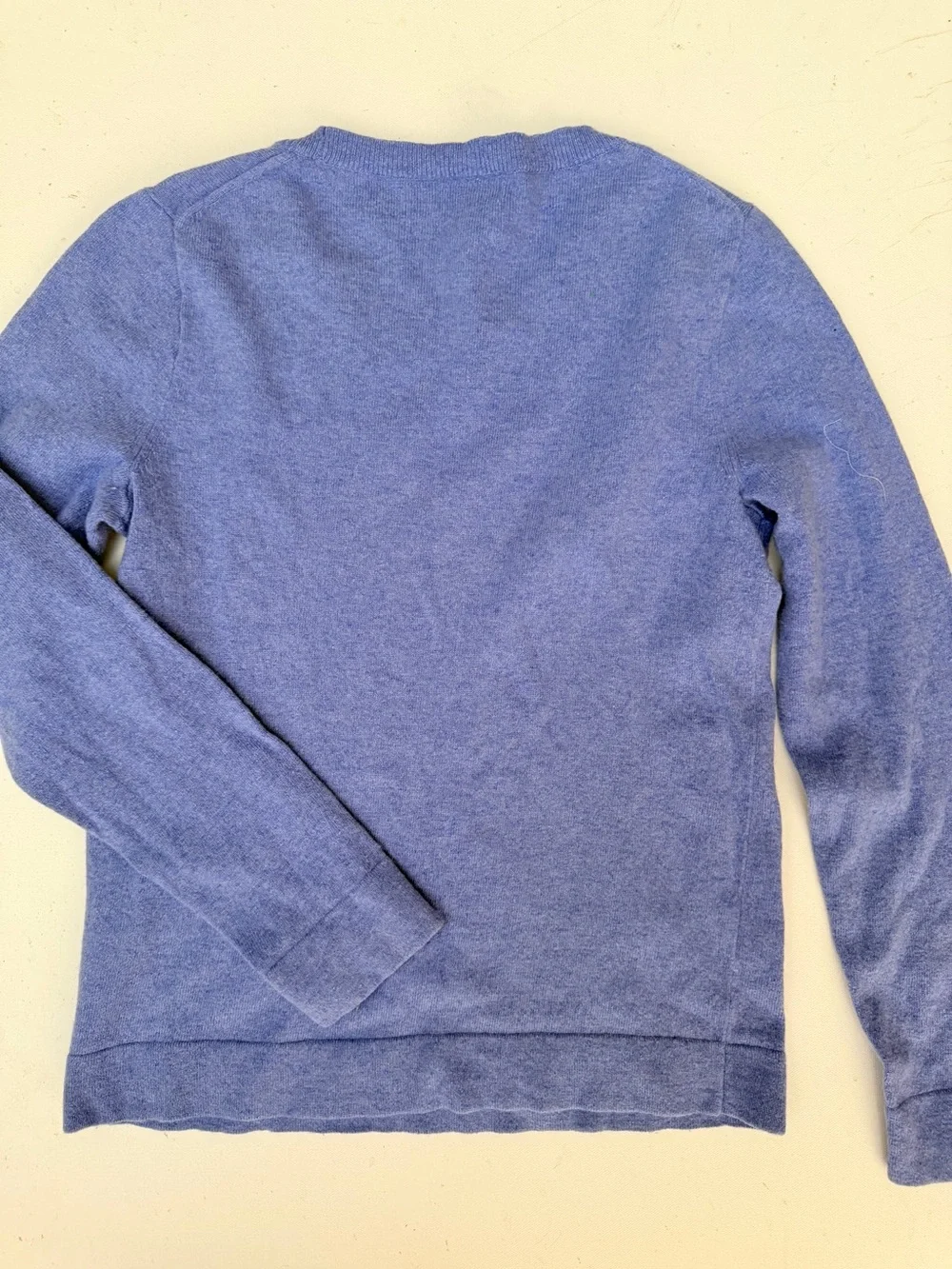 J Crew Teddie blue crew neck merino wool sweater